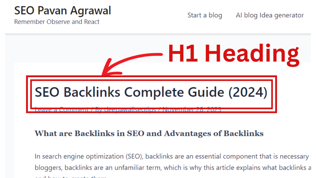 On-page SEO