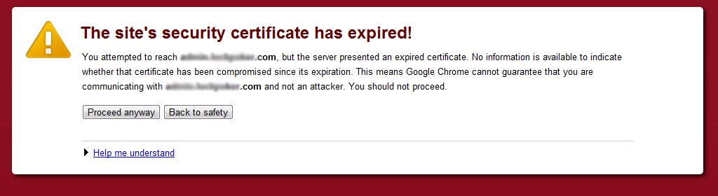 expired ssl certificate